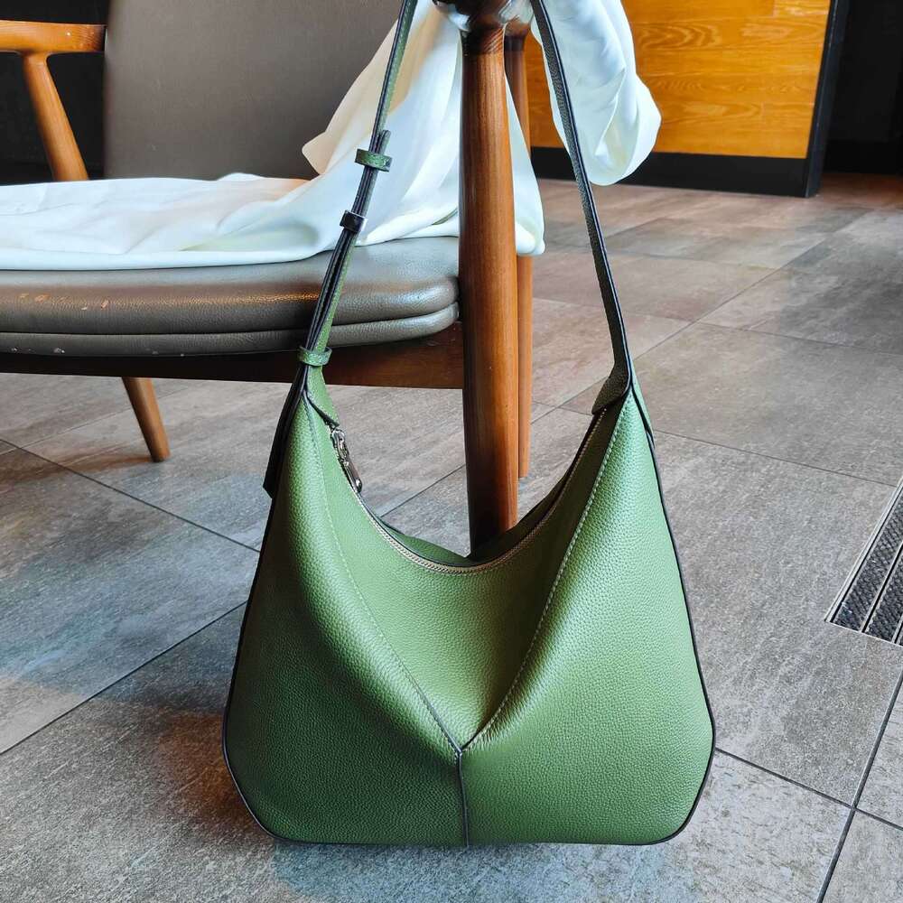 Luxury Bag Designer Genuine Leather Large Capacity Single Shoulder Tote New Top Layer Cowhide Niche Geometric Commuter Bucket Bag For Women