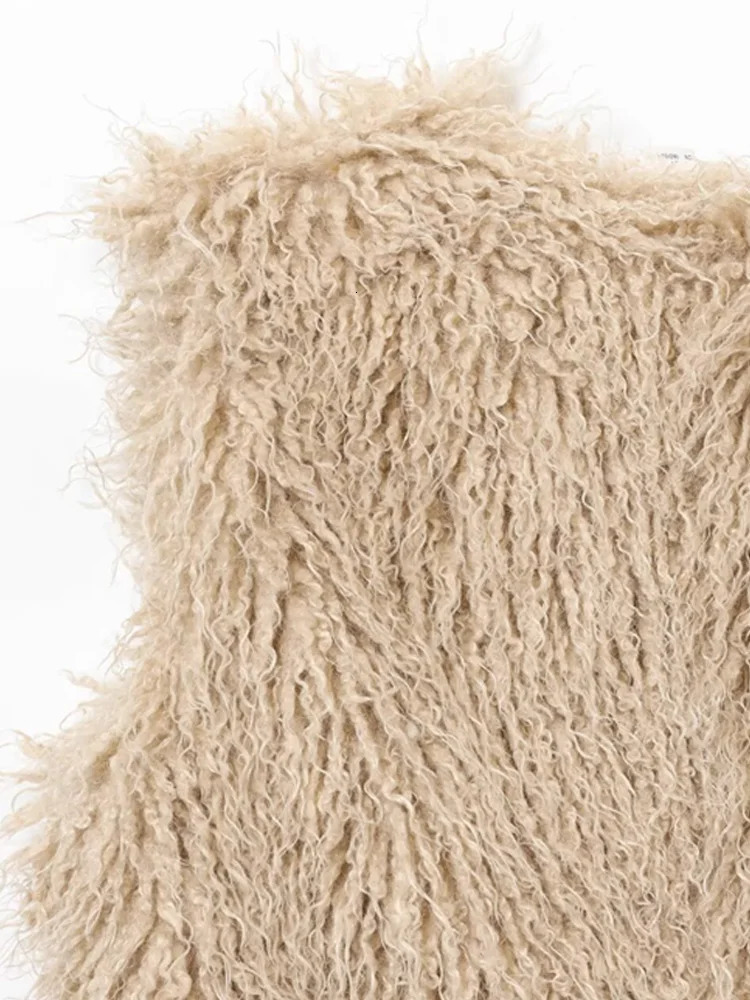 Womens Faux Fur Waistcoat Fashion Belted ONeck Sleeveless Thick Warm Outerwear Chic Tops 251028