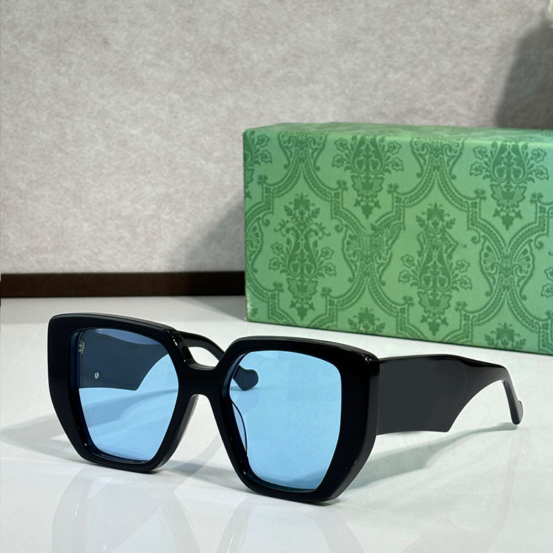 Luxury Designer Mens Womens Square Sunglasses 0956 Acetate Extra Large Frame Fashion High Street Retro Style Glasses Outdoor Travel Wear UV400 High Quality