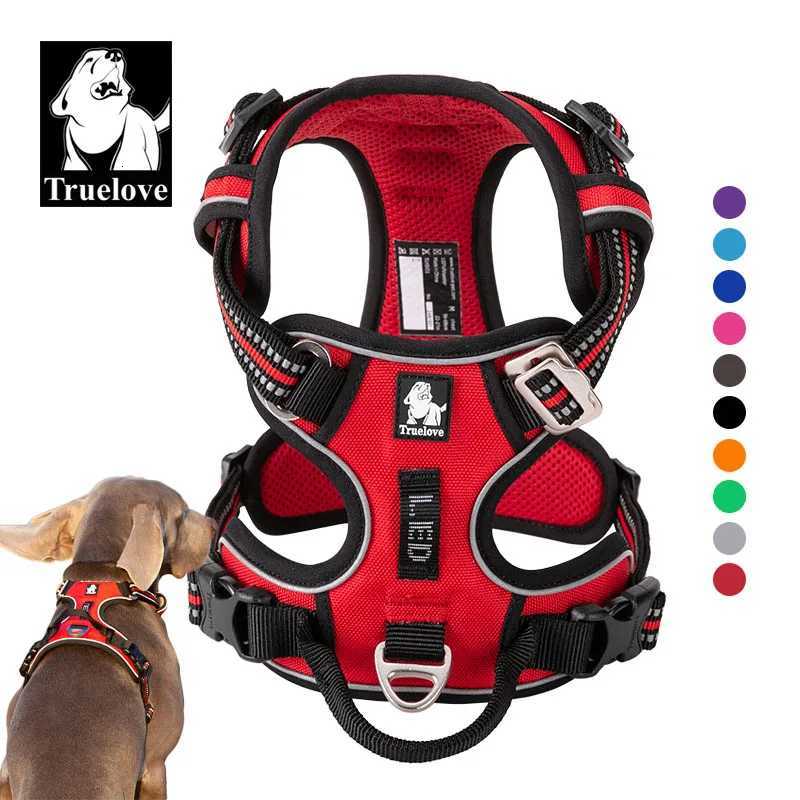 Truelove Front Nylon Dog Harness No Pull Vest Soft Adjustable Safety Harness For Dog Small Large Running Training French Bulldog C251031