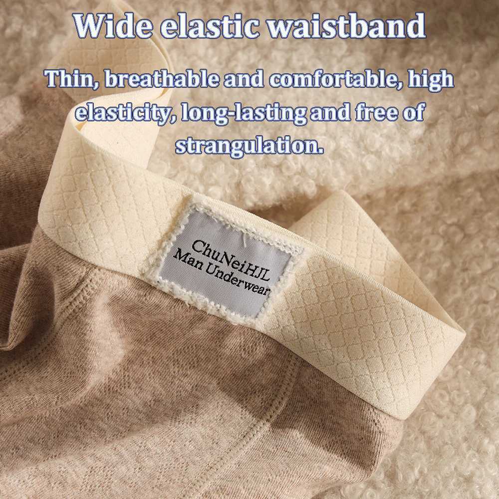 3PCSPack Seamless Cotton Knit Breathable Mens Panties Antibacterial Doublelayer Crotch Boxer Man High Elastic Waist UnderwearT251031