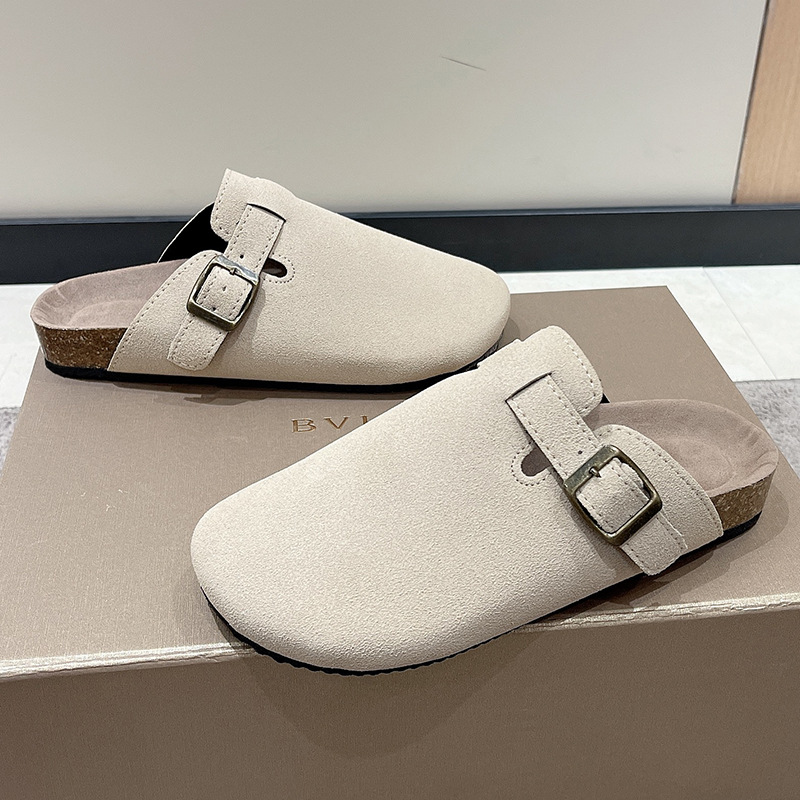 Designer slides shoes slippers Plush Womens Cork clogs Sandals Flat mules Leather for women Beach sandals Mens mules Warm Slippers Clogs designer shoe