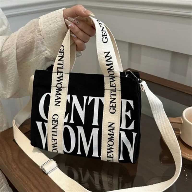 Forward Mini Canvas Crossbody Bag Stylish Modern Letter Print Comfortable Wide Strap Tote Everyday Chic Versatile Handbag W251031