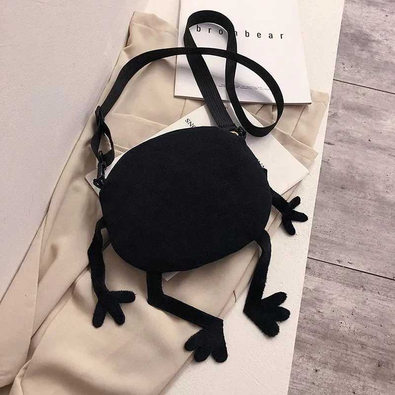 New Fashion Big Eyes Canvas Girls Shoulder Bag Cute Black Briquettes Messenger Bag Kids Women Coin Purse Mini Crossbody Handbag W251031