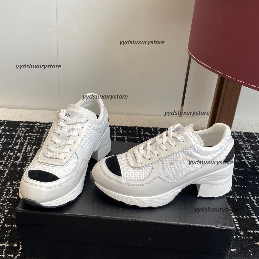 Designer sneakers with platform thick-soled mesh upper lace-up CC sports shoes high-quality breathable and comfortable casual shoes