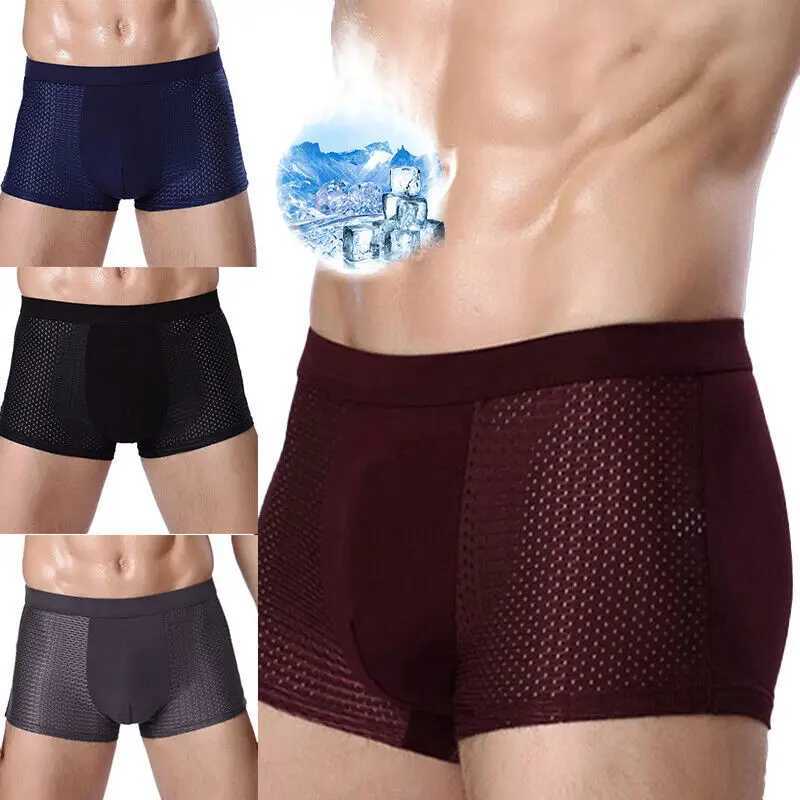 Bamboowear Bamboo Fibre Shorts Men large size Microfiber Fiber Briefs Underwear Compression Stretch plus sizeT251031