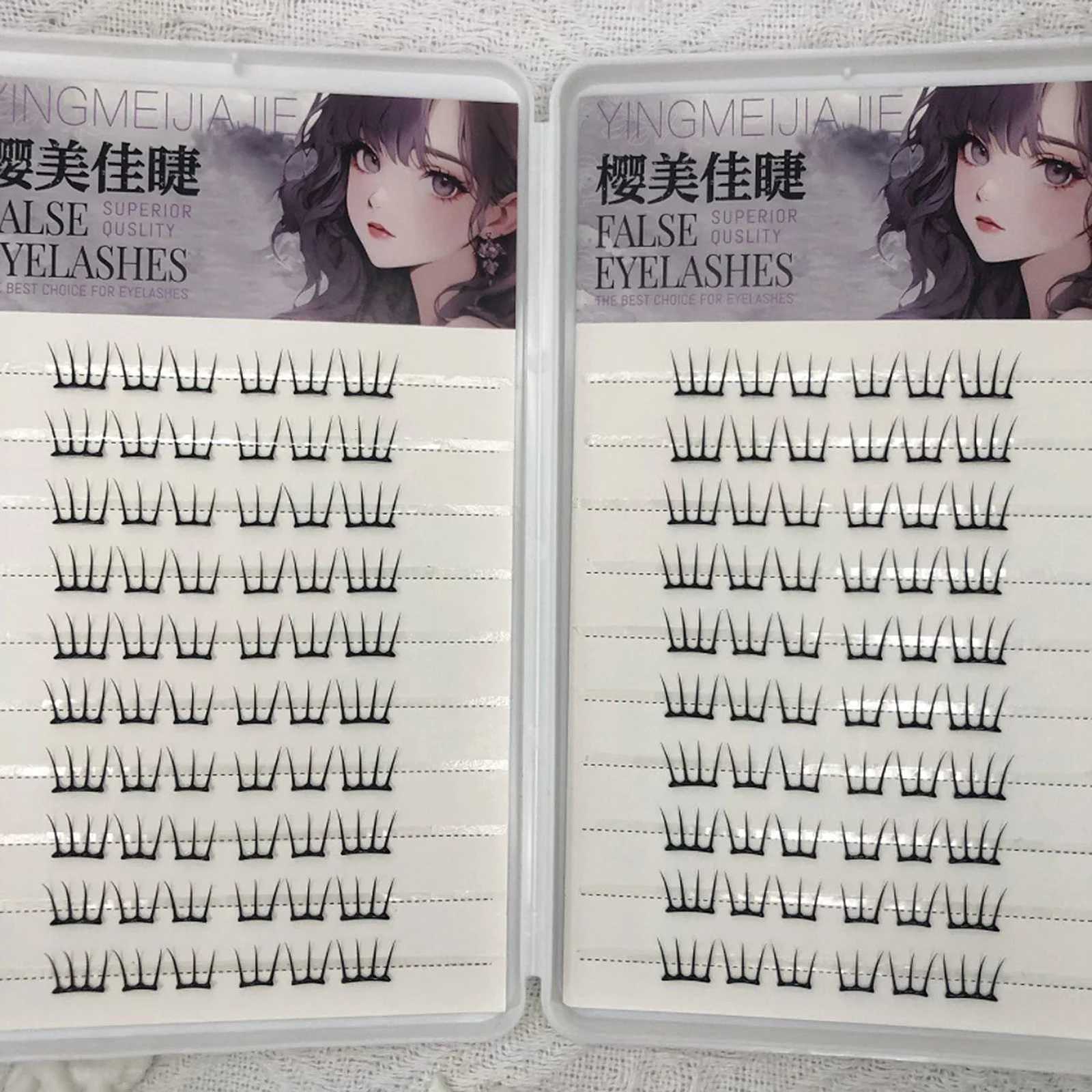DIY Fashion Lash Extensions Glue-free Korean Style Girl Group lash Segemented Natural Long False Eyelash Self Sticking EyelashesT251117