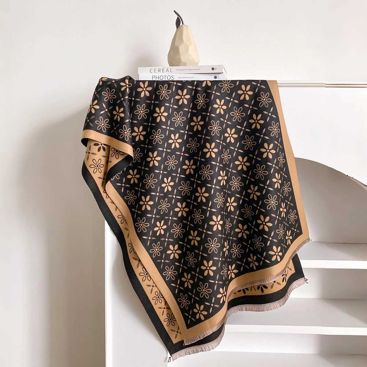 2025 New Womens Autumn and Winter Trend Imitation Cashmere Scarves Female Thermal Air Conditioner Shawl Long Scarf C251031