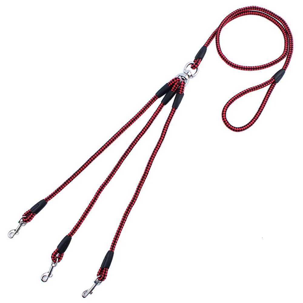 3 Way Dog Coupler Leash No Tangle Splitter Triple Dog Leash for Walking Running Three Small Dogs Cats Puppy 3 in 1 Traction Rope C251031