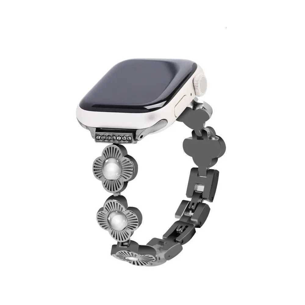 FourLeaf Band for IWatch Lightweight Adjustable and Jewelry Metal Strap for iWatch Series 9 8 7 6 5 4 3 2 1 Y251031