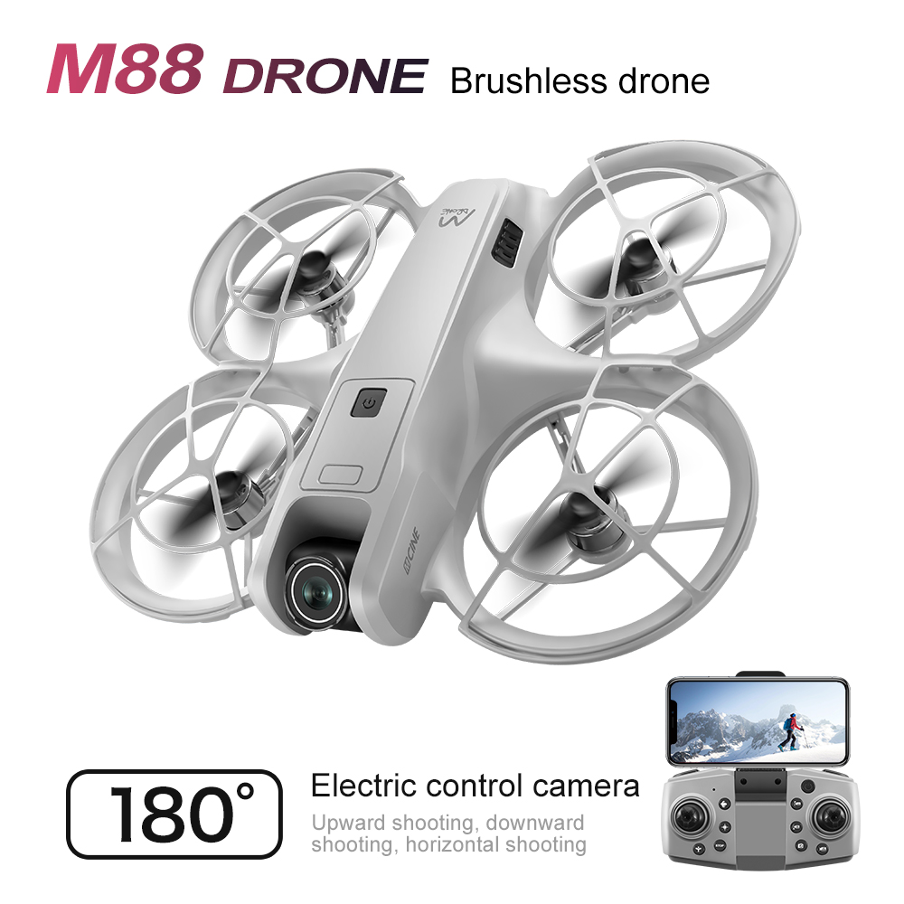 New M88 Drones Aerial Photography Drone HD Brushless Motor Optical Flow Positioning Camera Can Be Remote Control Electric Adjustment 180 °
