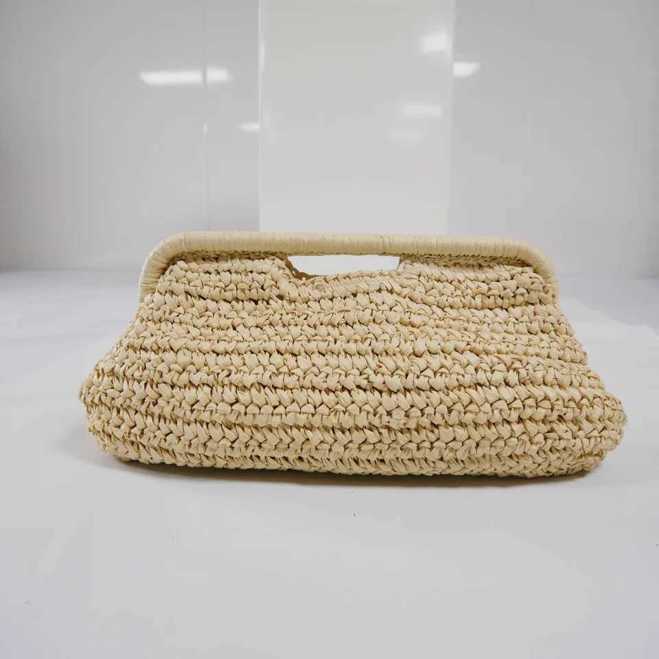2025 New HalfMoon Beach Straw Handbag Womens Straw Bucket Bag Purse Woven Straw Handbags Casual Tote Crossbody Bag W251031