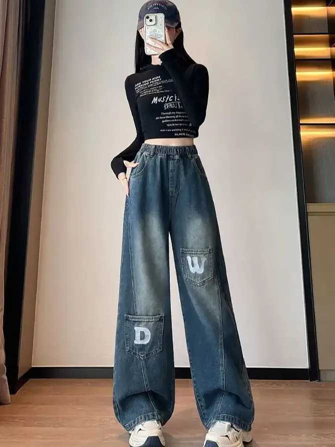 Plus Size Womens StraightLeg WideLeg LooseFit HighWaisted SkinnyLooking Flattering CoverUp Jeans J251031