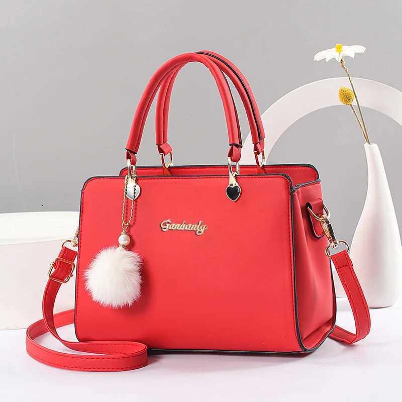 Stylish casual womens handbag commuter shoulder bag crossbody bag small hair ball pendant decorationT251031