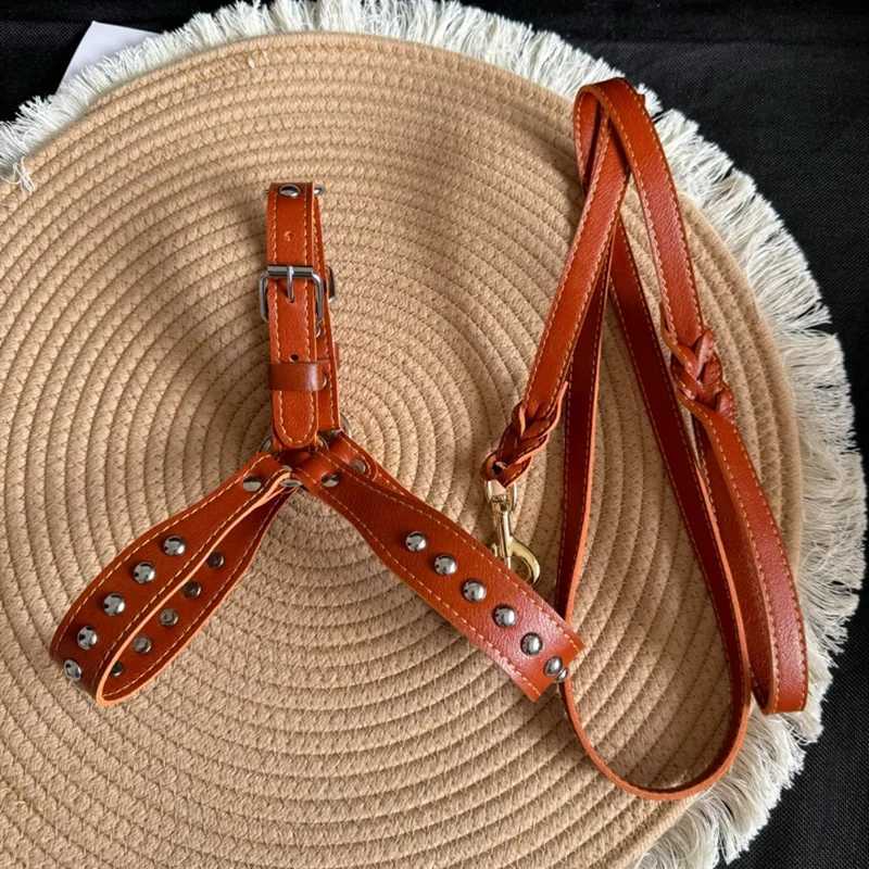 Soft PU Leather Cat Harness Small Dog Harness and Leash Set Dogs Accessories Schnauzer Pomeranian Arnes Para Perro C251031