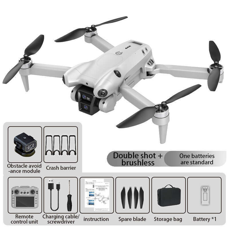 K Camera Drone High Definition Electric Zoom Lens With Inch Screen Remote Control Brushless Motor Capable Of One Click Takeoff Landing Optical Flow