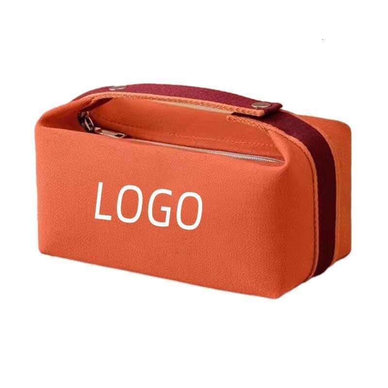 Family Lunch Box Travel Toiletry Canvas Handheld Makeup Portable Women's Cosmetic Storage Bag Wholesale