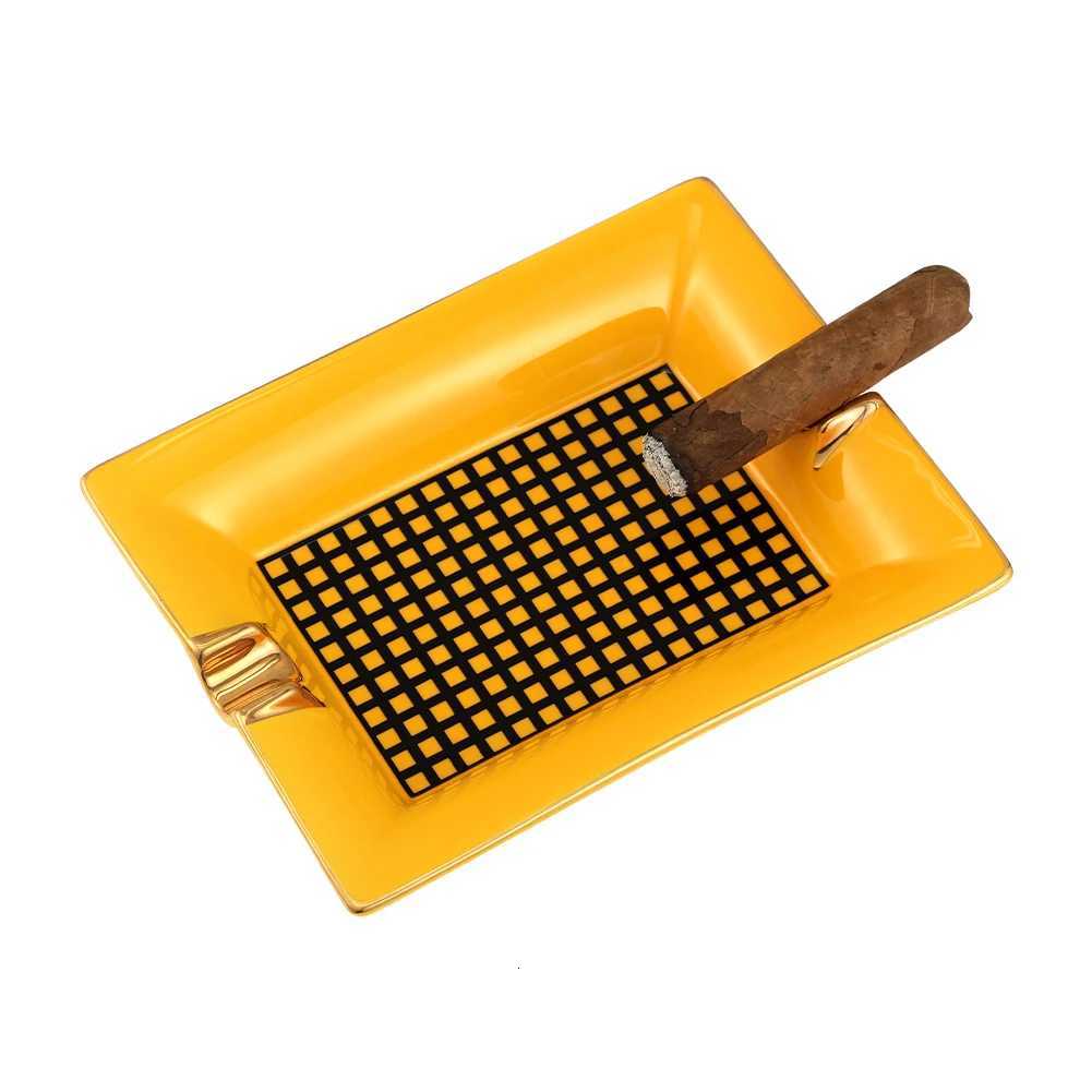 Designer LUBINSKI Ashtray Ceramic Home 2 Slots Holder Cigar Ash Tray Luxury Travel Outdoor Ashtrays With Gift Box Packaging Y251031