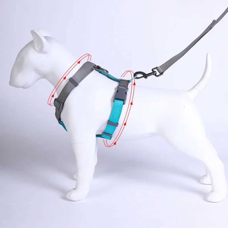 Pet Harness and Leashes Adjustable Dog Harness Medium Large Dog Walking Leash Explosionproof Punching Dog Chain Pet Supplies C251031