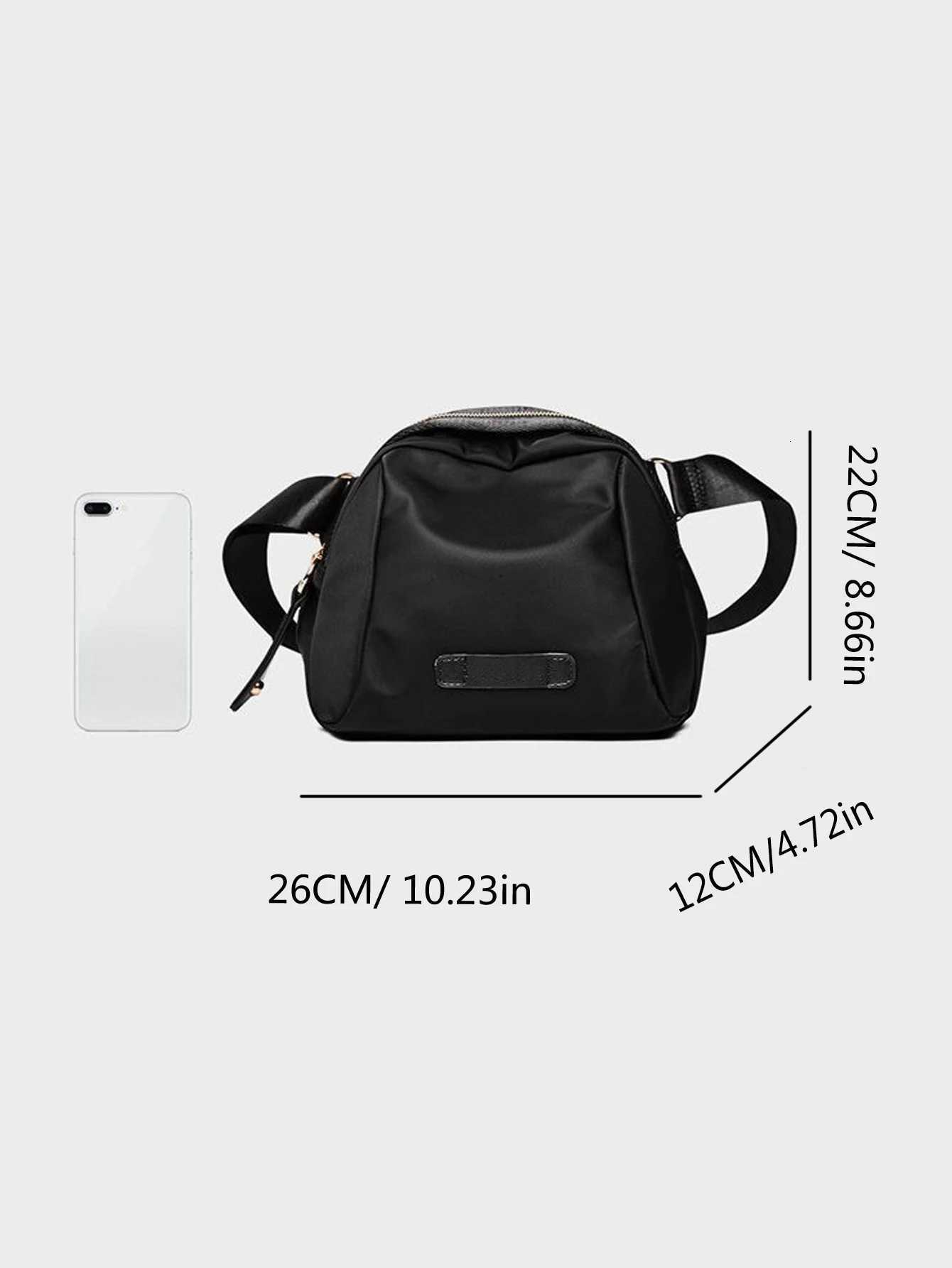 Minimalist Crossbody Bag Casual Black Small Crossbody Bag AllMatch Sports Outdoor Storage Nylon Fancy Pack W251031