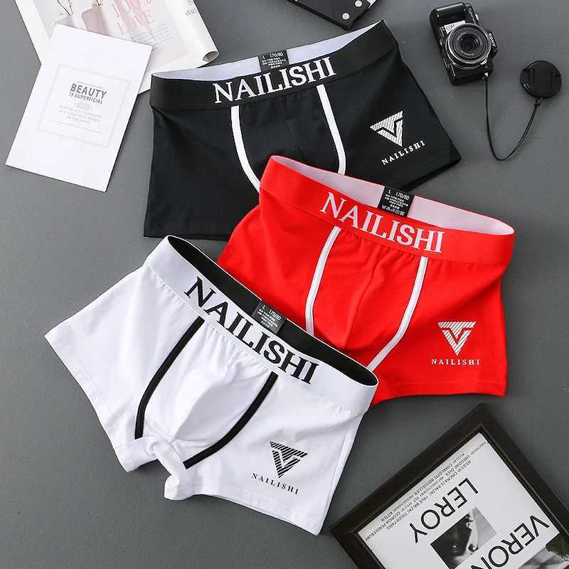3Pcs Male Panties Cotton Mens Underwear Boxers Breathable Man Boxer Printed Underpants Comfortable Shorts Men Underwear M3XLT251031