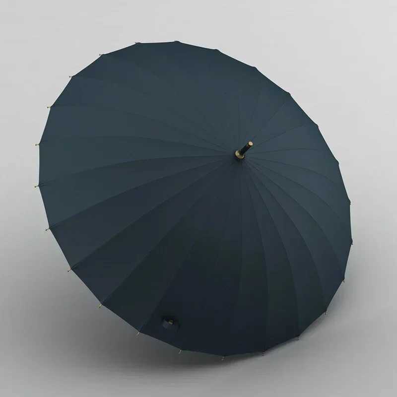 Olycat Large Umbrella Windproof Strong 16 Bones Wooden Handle Rain Umbrella Waterproof Luxury Big Long Umbrella Men Wan H251031