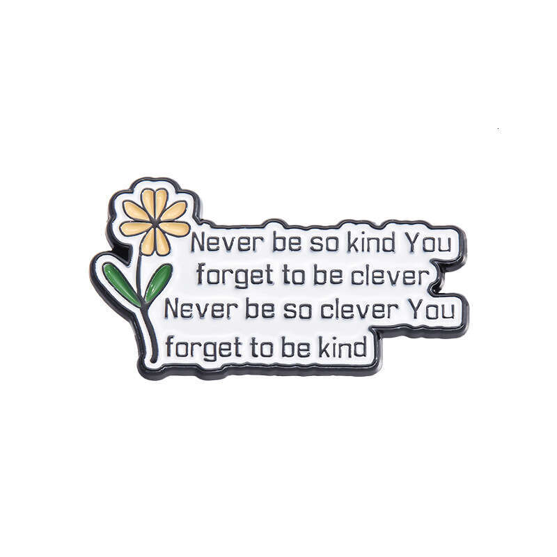 Cross-Border New Text Short Sentence Series Pattern Brooch Versatile Fresh Flower Sunflower Exquisite Accessory Badge