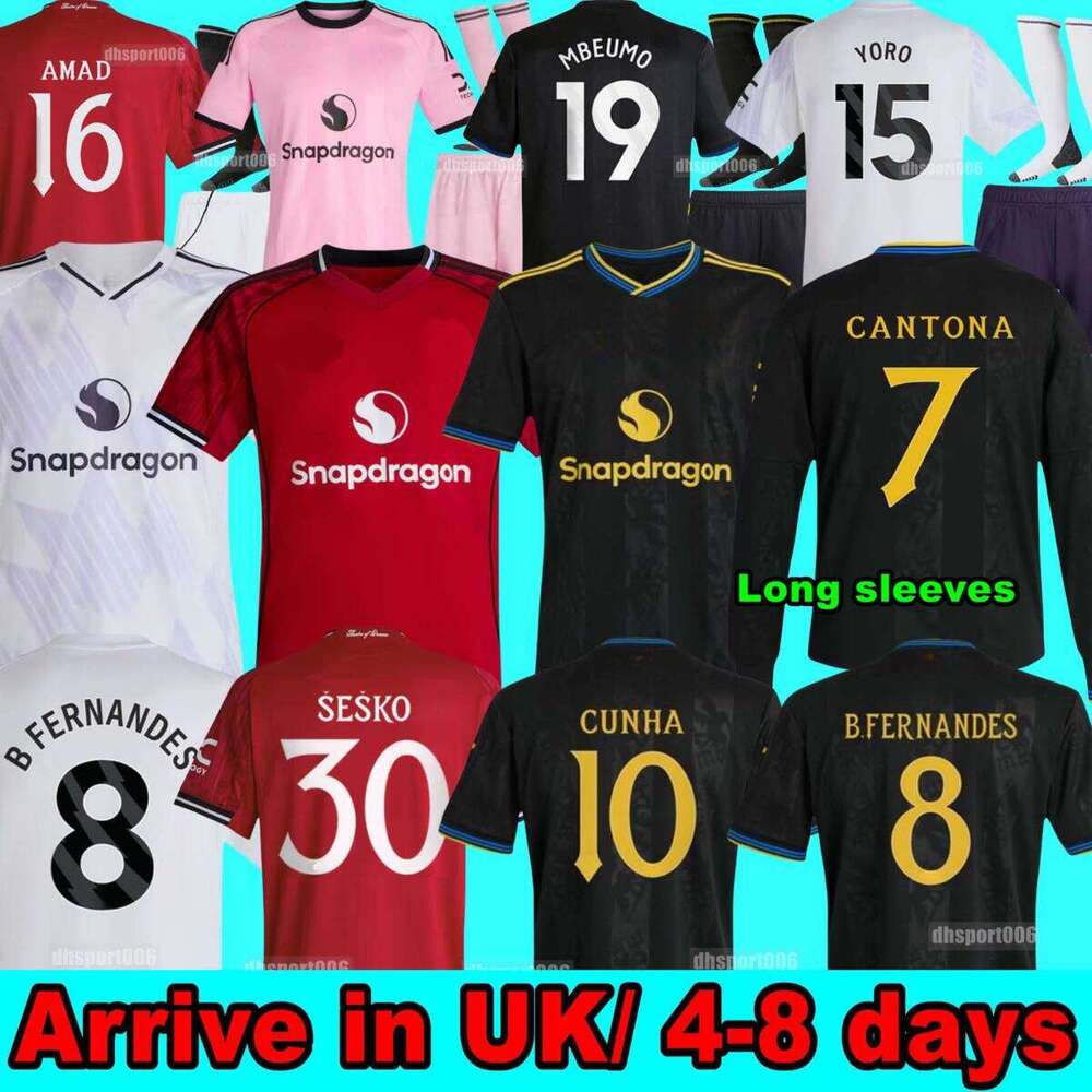 24 25 26DE LIGT HOJLUND MAINOO MOUNT football shirt Soccer Jersey Pre match Stone Roses MARTINEZ CASEMIRO B. FERNANDES kit kids tops YORO DORGU Mount AMAD