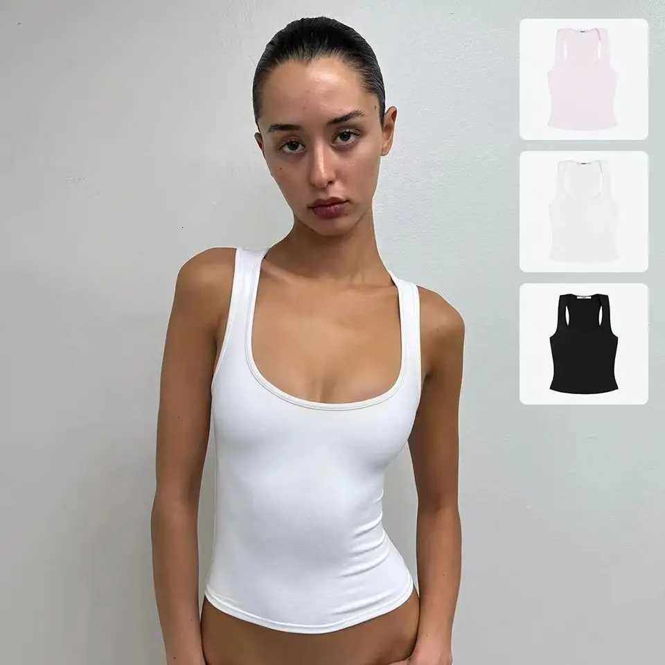 Tank Summer Womens Camisole with Wide Shoulder Straps Racerback Tank Top Sexy Top Casual Sports Everyday Wear C251031