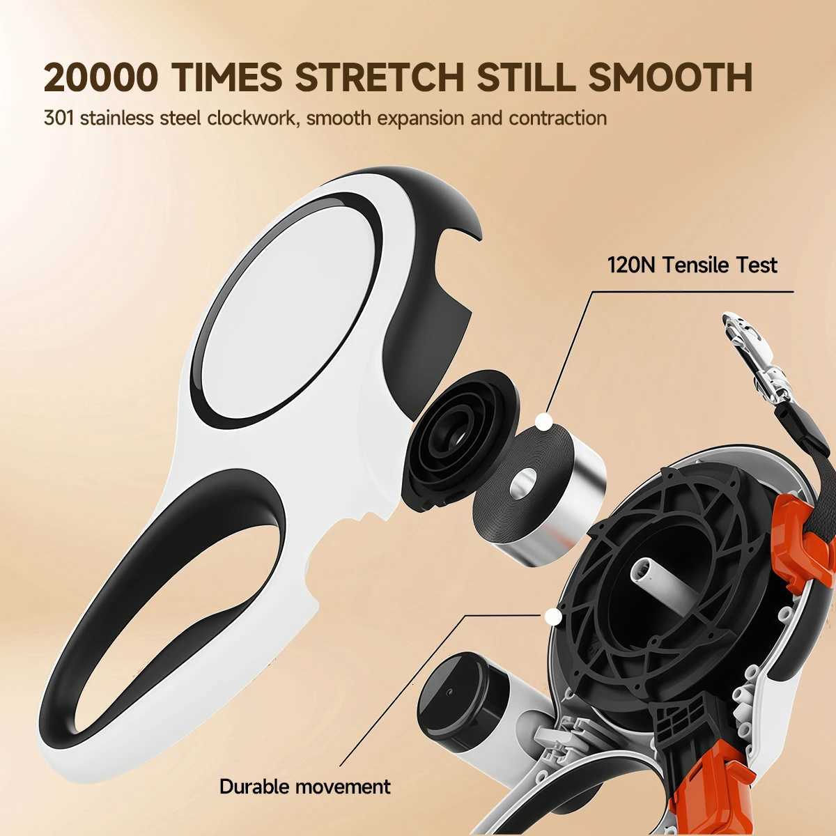 26foot retractable dog leash with a portable garbage bag holder attached pet dog walking leash C251031