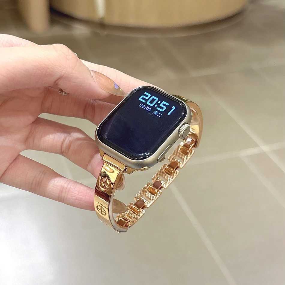 Luxury Metal Band for Watch Series 11 10 9 8 7 6 SE 5 4 3 tra Wen Slim Strap iwatch 46 42 38 40 41 44 45 49mm Bracelet Y251031