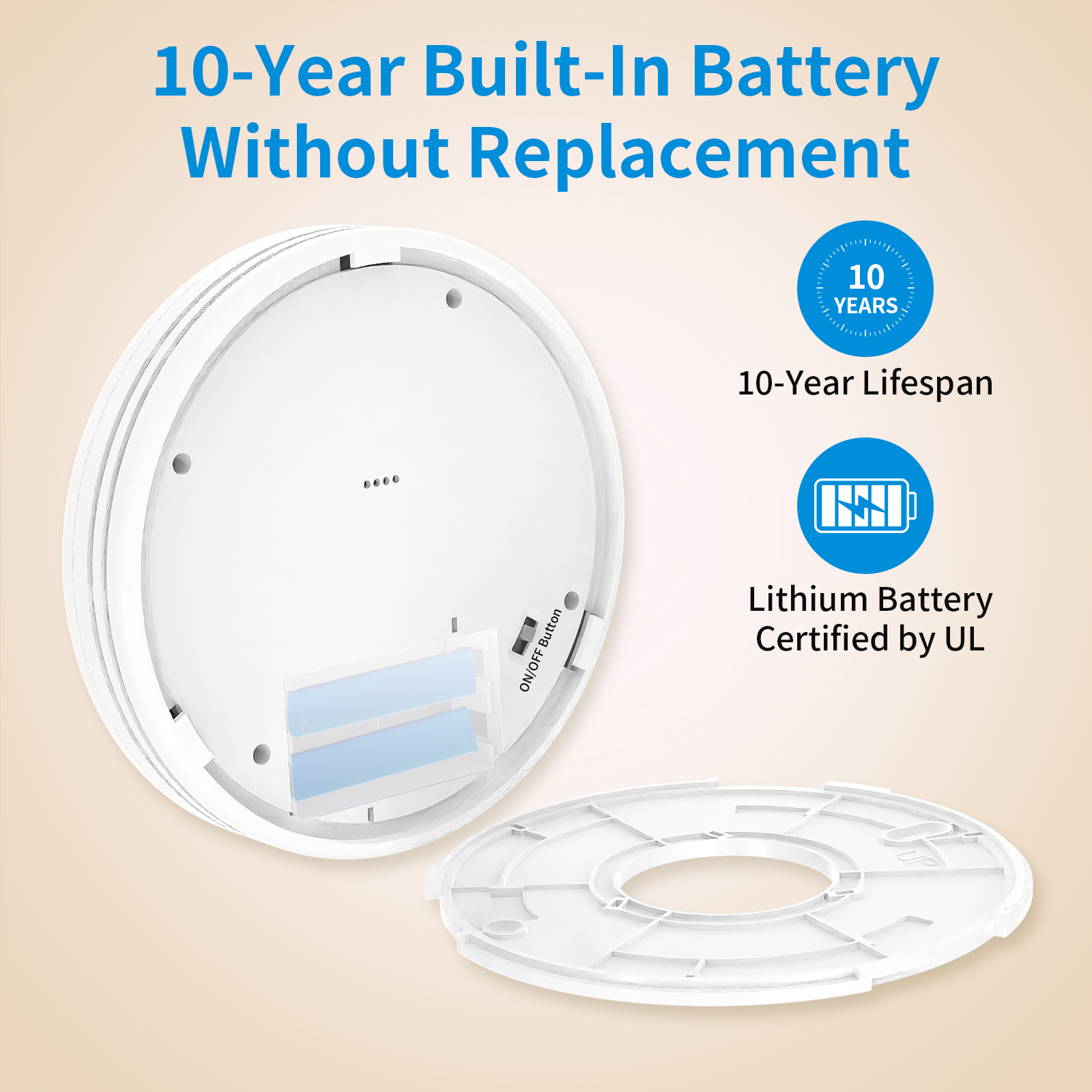 WiFi Enabled Smart Smoke Detector - Integrated Sound Sensor with Advanced Alert System VCS62