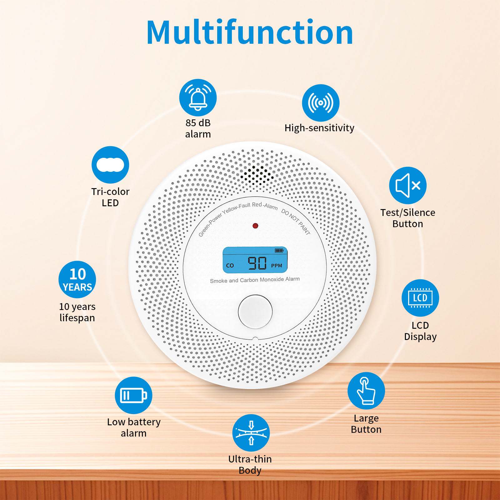 Smart Home Integrated WiFi Version of Fire Alert Device Essential Home Safety Upgrade VCS62