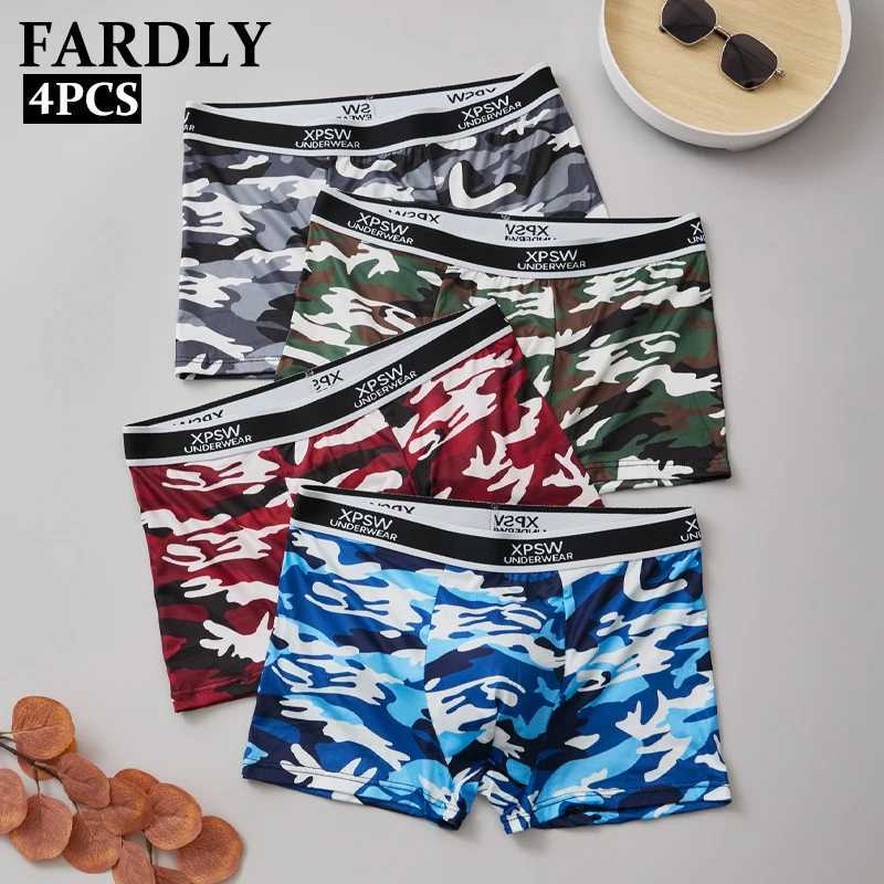 Sexy Mens Boxer Briefs Print Underwear Soft Breathable Men Underpants Comfortable Elastic Waistband Low Rise BriefsT251031