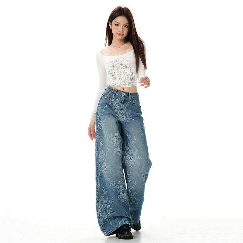 Loose Straight Leg High Waist Denim Pants Women Autumn Casual Comfortable Trousers Plus Size Streetwear Fashion Long Wide Leg J251031