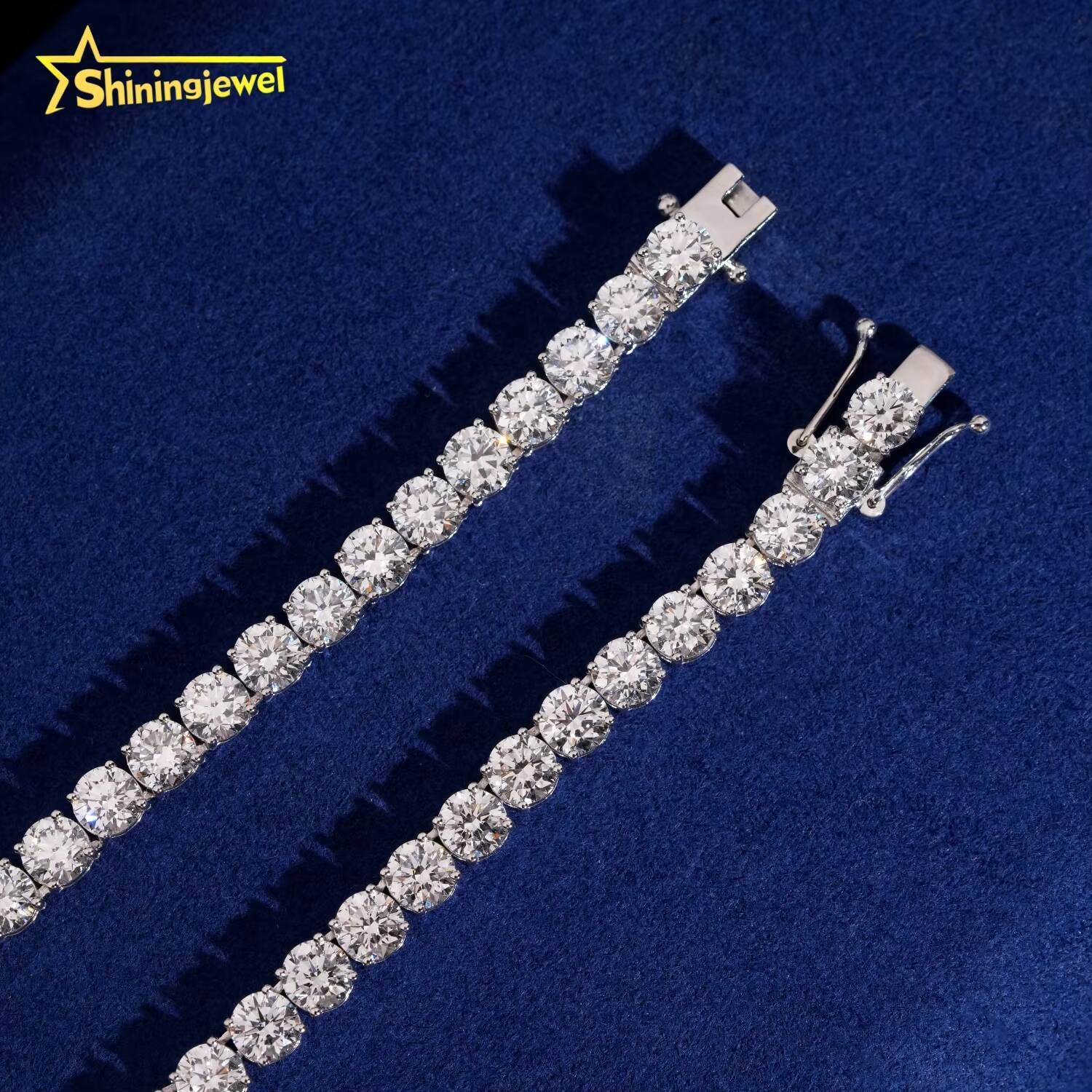 Top Quality Factory Direct Hip Hop Style Hot Sale 5mm 10k Real Gold Lab Grown Diamond Tennis Chain