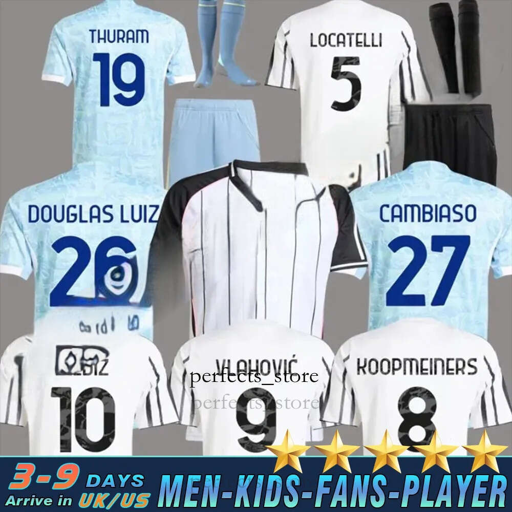 Juve 25 26 Soccer Jerseys Fans Player Home Away Yildiz Vlahovic F.Conceicao DOUGLAS LUIZ Thuram N.Gonzalez Gatti Kalulu 2025 Football Shirt Men Kids Kit Kits Cf2