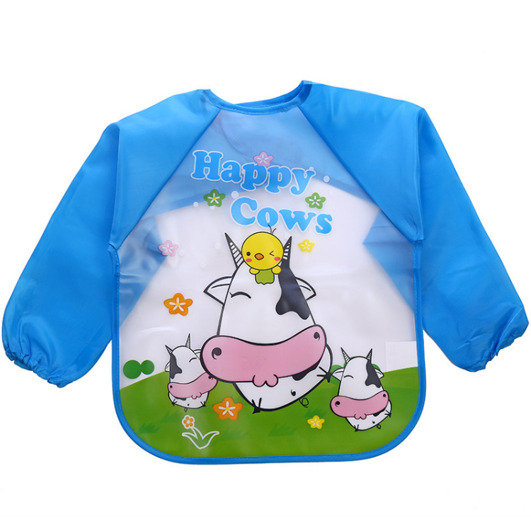 Baby Toddler Cartoon Overalls Waterproof Long Sleeve Bibs Children Kids Feeding Smock Apron Eating Clothes Burp Cloths 17 styles C3435