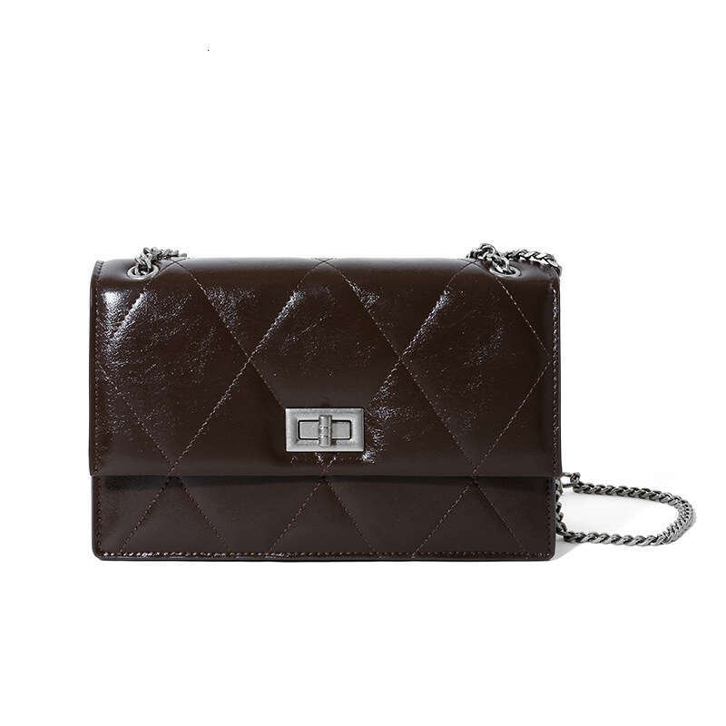 Luxury Bag Designer Autumn Winter Commuter Handbag Square Genuine Leather Women S Exquisite Small Single Shoulder Chain Crossbody Bag For