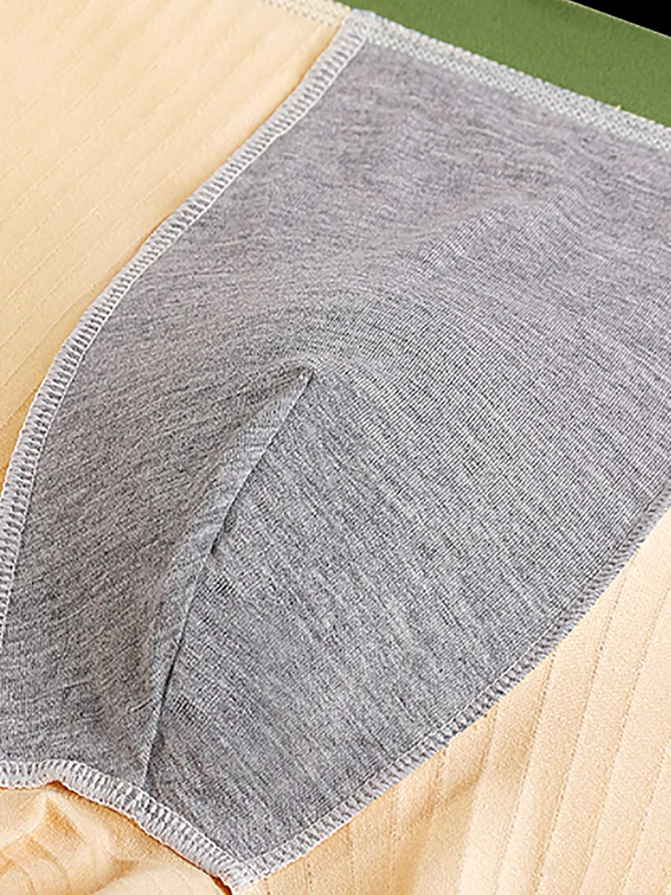 Mens 4Pack Cotton Boxer Briefs COTTON SERIES Waistband Ribbed Texture Multi Color Underwear SetT251031