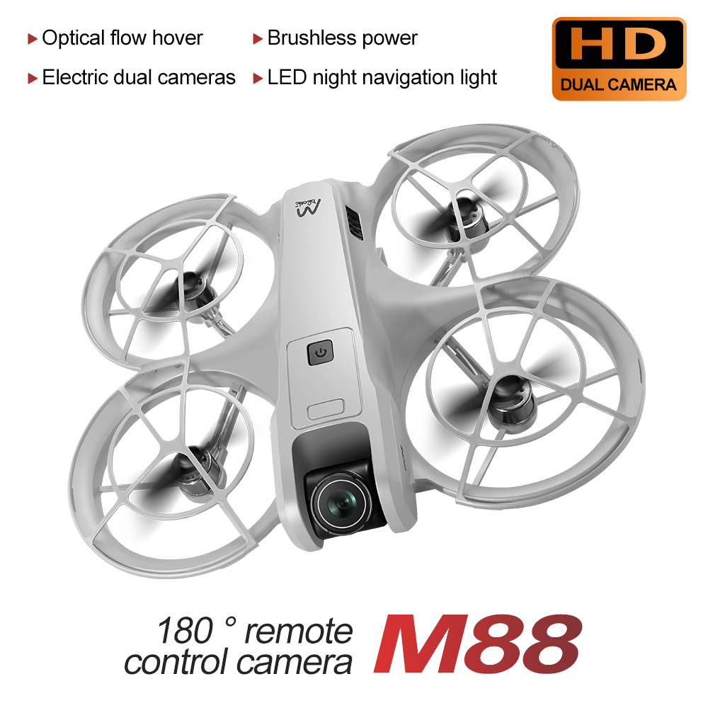 New M88 Drones Aerial Photography Drone HD Brushless Motor Optical Flow Positioning Camera Can Be Remote Control Electric Adjustment 180 °
