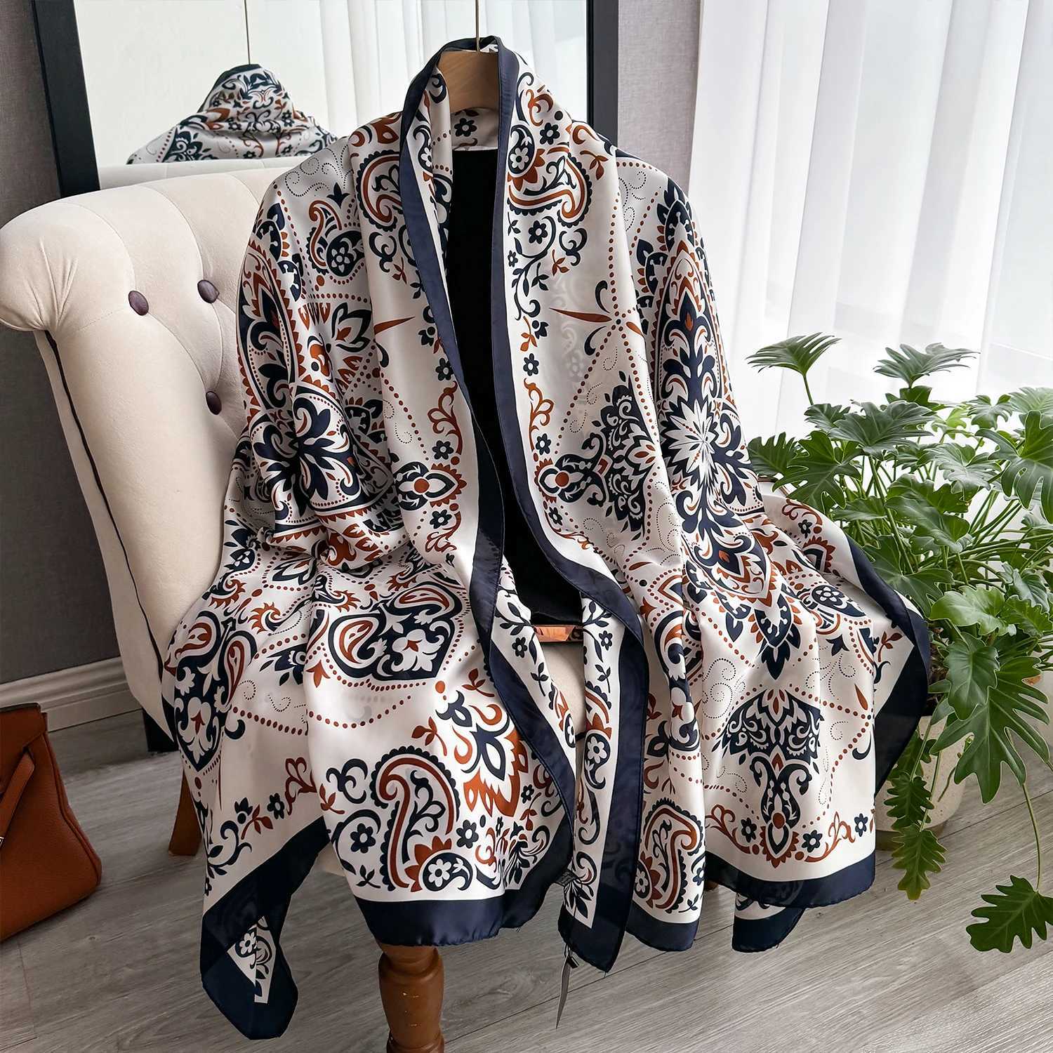 Luxury Brand Scarf Spring Summer Women Beach Sunscreen Fashion Party Shawl China Quality Silk Lady Popular Print Scarves Hijab C251031