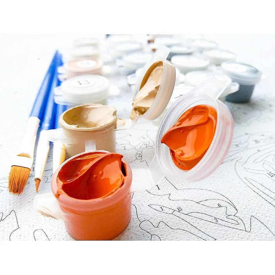 RUOPOTY Frame Illustration Picture Diy Painting By Numbers For Adults Kits Sunset Acrylic Paint On Canvas For Home Decors Diy Gi C251031