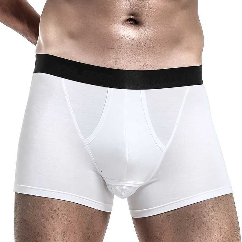 4PCSMens underwear mens foreskin bullet separation overly long barrier shorts scrotal support flat pants four cornersT251031