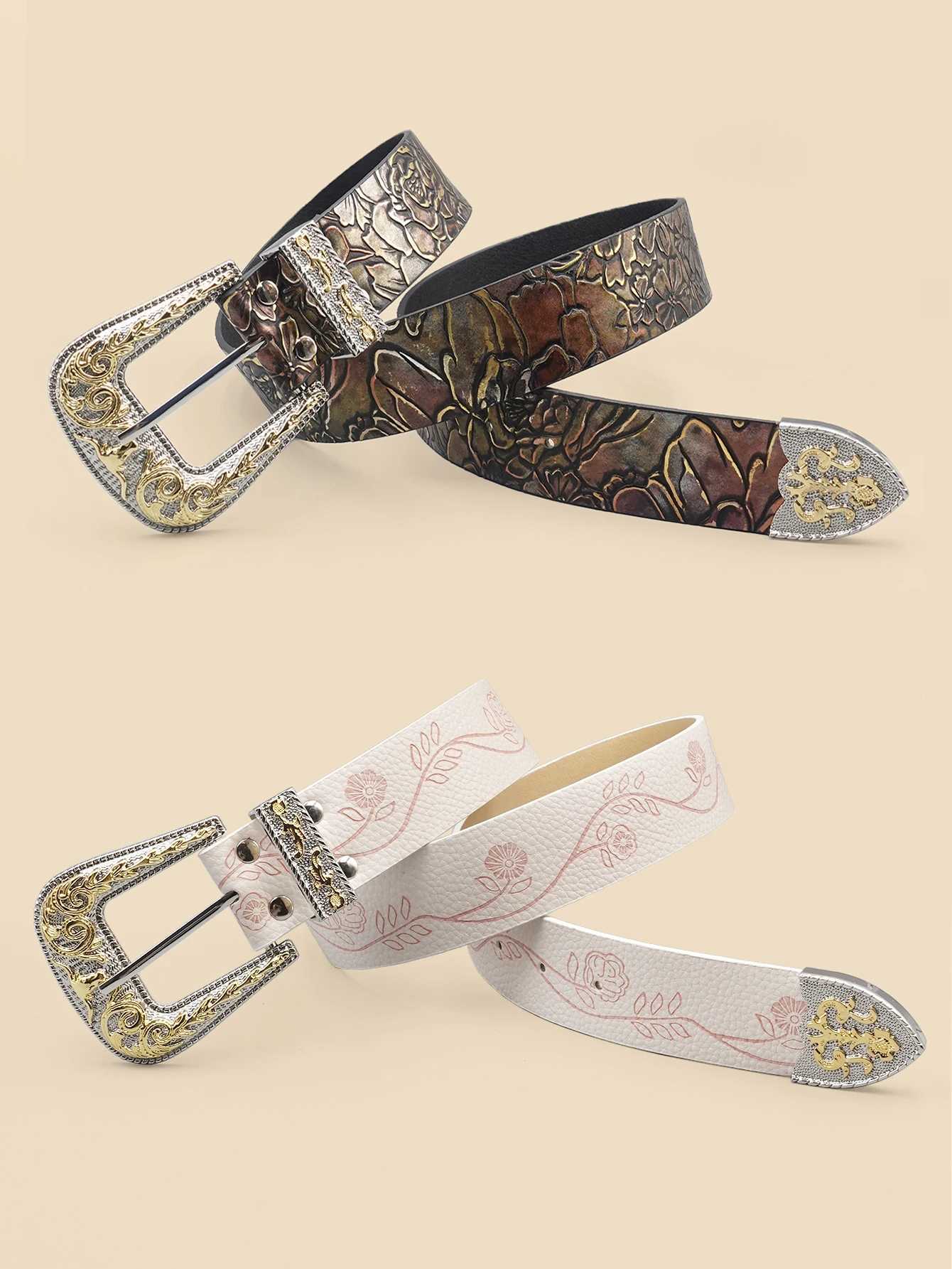 White Black Smooth Edge Womens Belt Minimalist Solid Color Waistband with Gold Engraving Alloy Buckle for OfficeDatesW251030