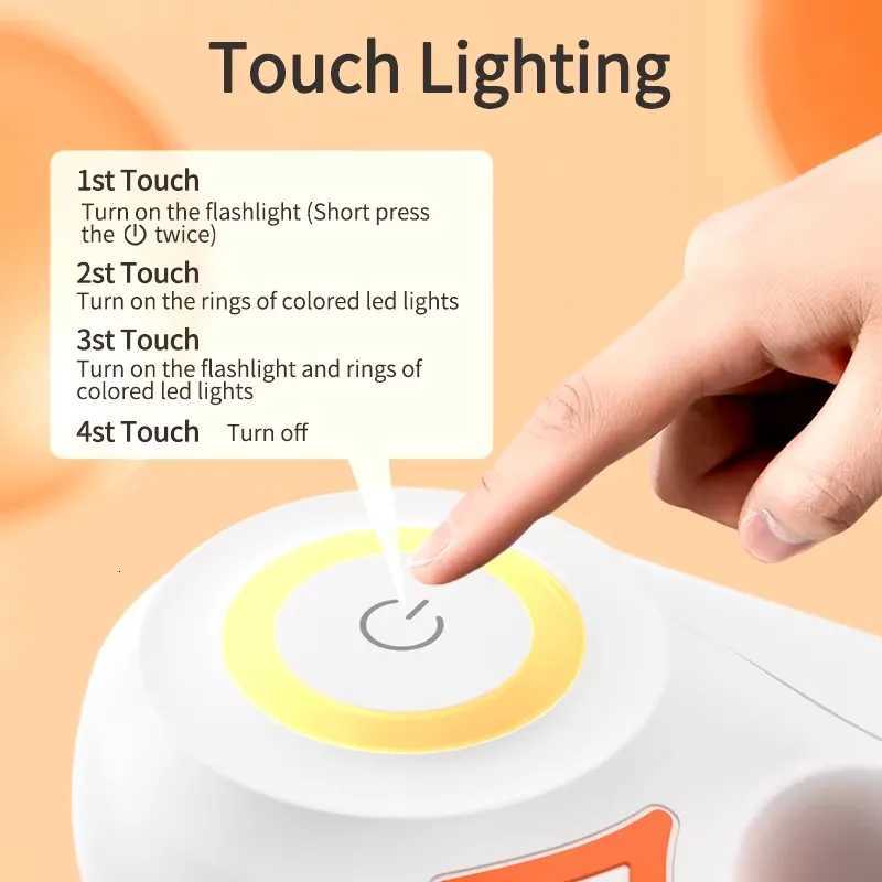 5M Automatic Retractable Dog Leash with Led Flashlight Durable Nylon Lead for Pet Dogs Adjustable Walking Running Rope C251031