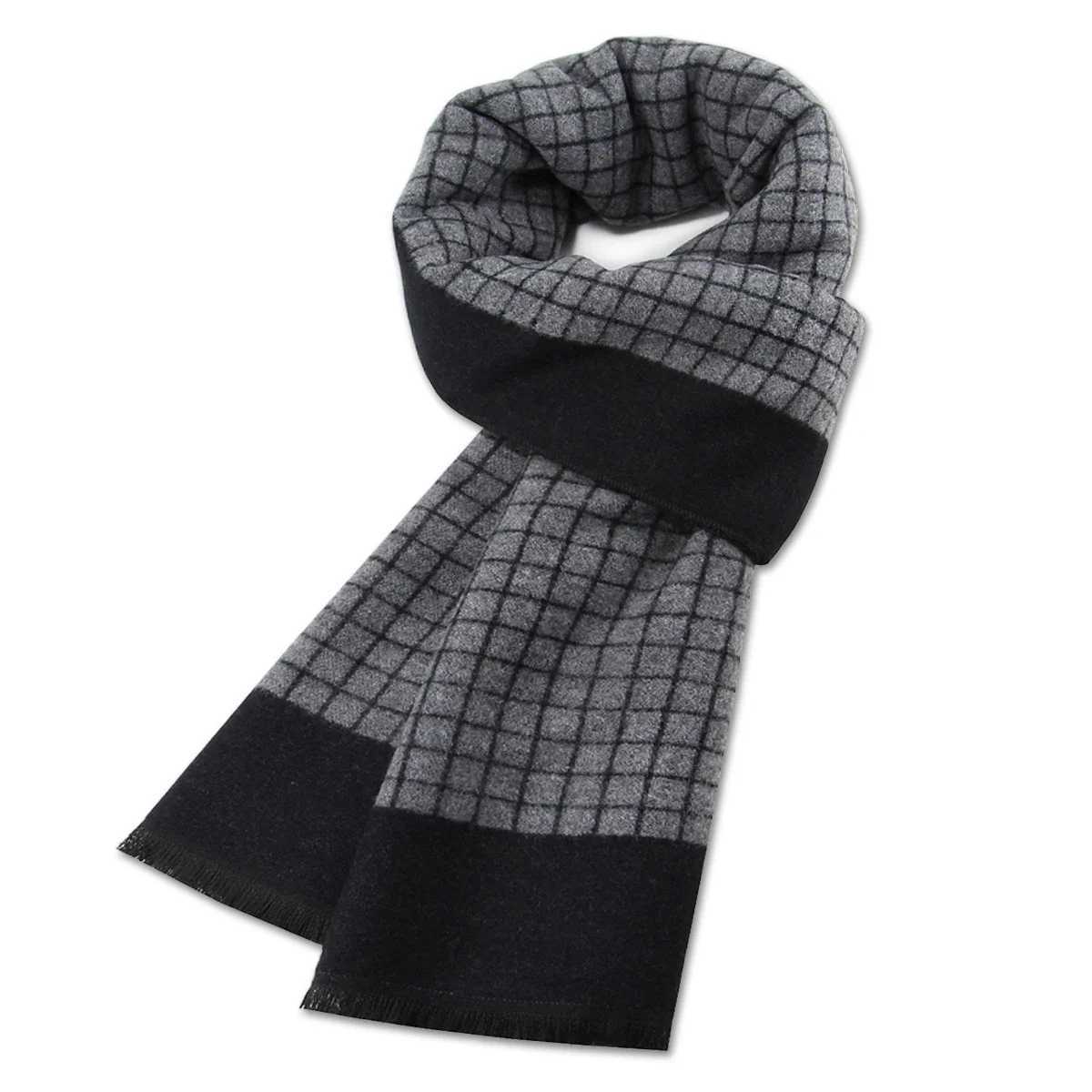 Luxury Men Scarf Winter Warm Neck Scarf For Men Scarves Casual Plaid Male Long Shawl Fashion Outdoor Shawls Man Muffler GiftW251030