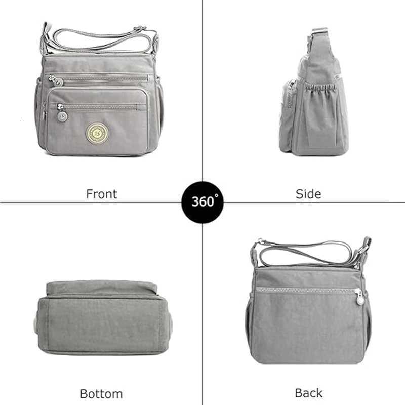 MultiPocket Casual Crossbody Bag For Women Nylon Waterproof Adjustable Strap Travel Messenger Bags Shoulder Bags And Purses W251031