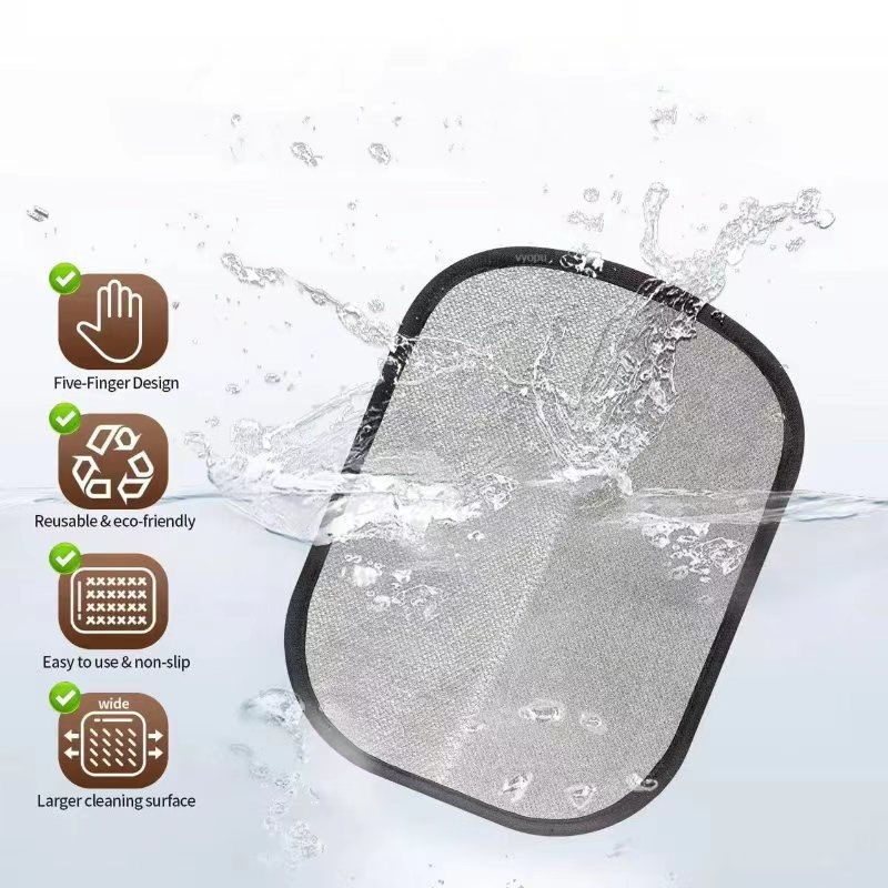 Pet Hair Remover Glove, Electrostatic Deshedding Glove for Dog Cat Grooming, Two-Way Cleaning reusable for Furniture, Car Seat, Couch, Clothes