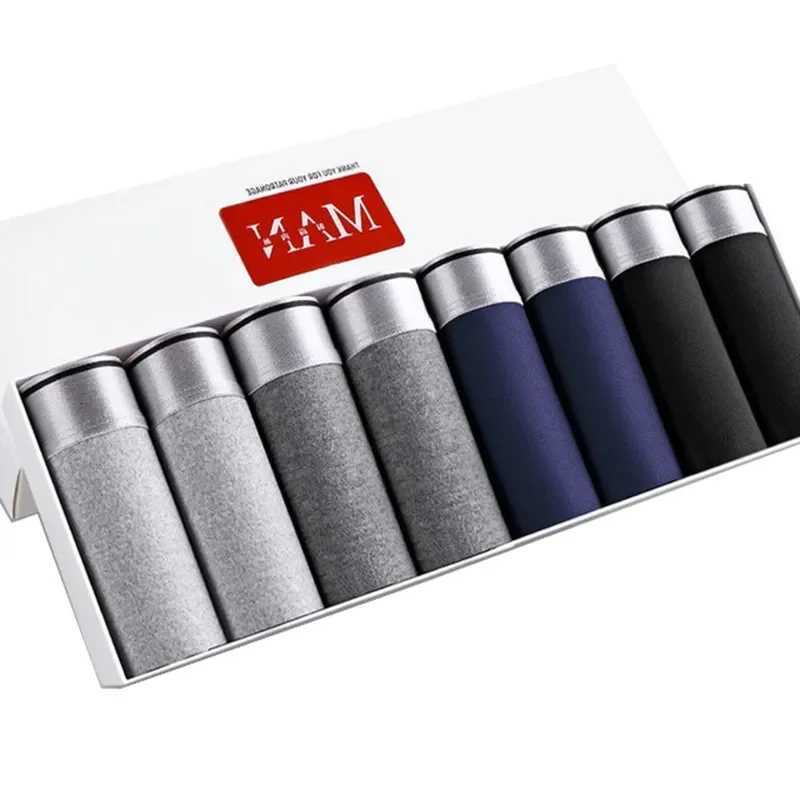 8Pcs Mens Underwears Men Panties Boxers Breathable Sexy Male Boxer Solid Underpants Comfortable Plus Size Mens UnderwearT251031